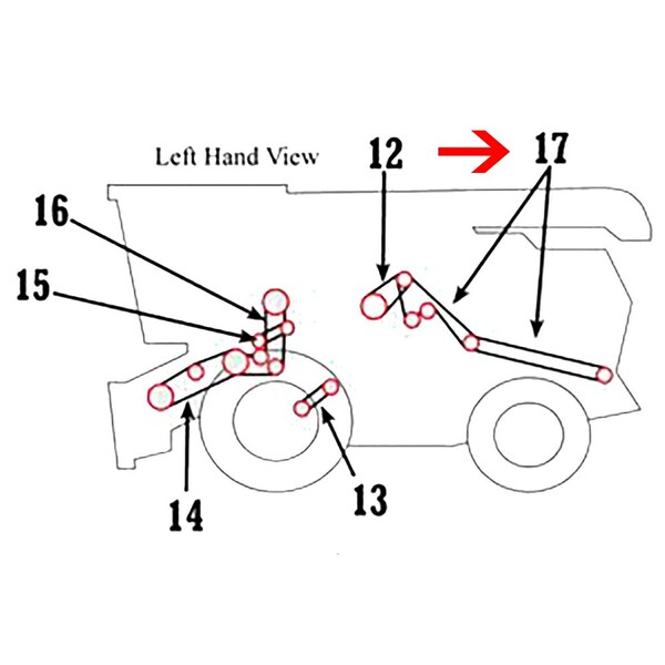 Aftermarket P47885 Belt Fits John Deere Chopper in Window or Forward Position 9500-9500SH COB40-0869 - main